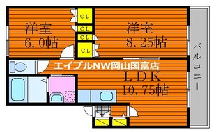 ヌーヴォーシャンテＡの物件間取画像